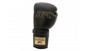 Премиальные тренировочные перчатки на шнуровке UFC (Черные 16 Oz)