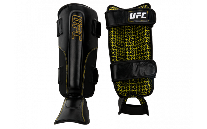 Защита голени на липучках (Черная - S/M) UFC