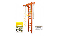 Шведская стенка Kampfer Wooden Ladder Ceiling Basketball Shield (№4 Вишневый Высота 3 м)
